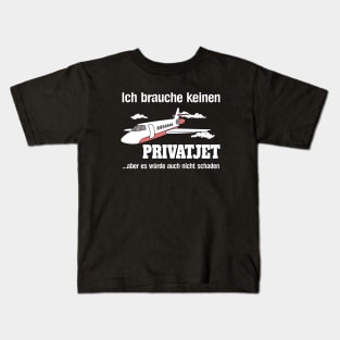 Privatjet Lustiger Spruch Reichtum Humor Kids T-Shirt